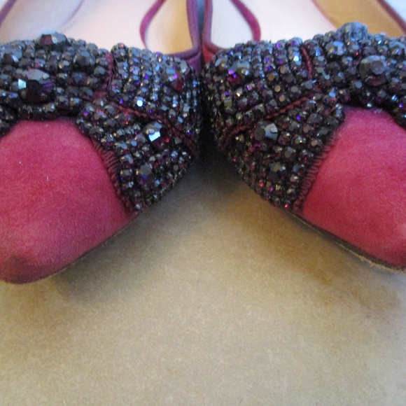 Tory Burch "Vanessa" 2 Tone Burgundy 32148450 Flat - Picture 8 of 8